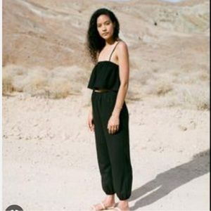 OZMA of California Silk Noil Set in Black Sz L